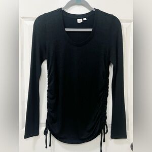 Gap Sweater Women Size X- Small True Black Softspun Lace Up Sides